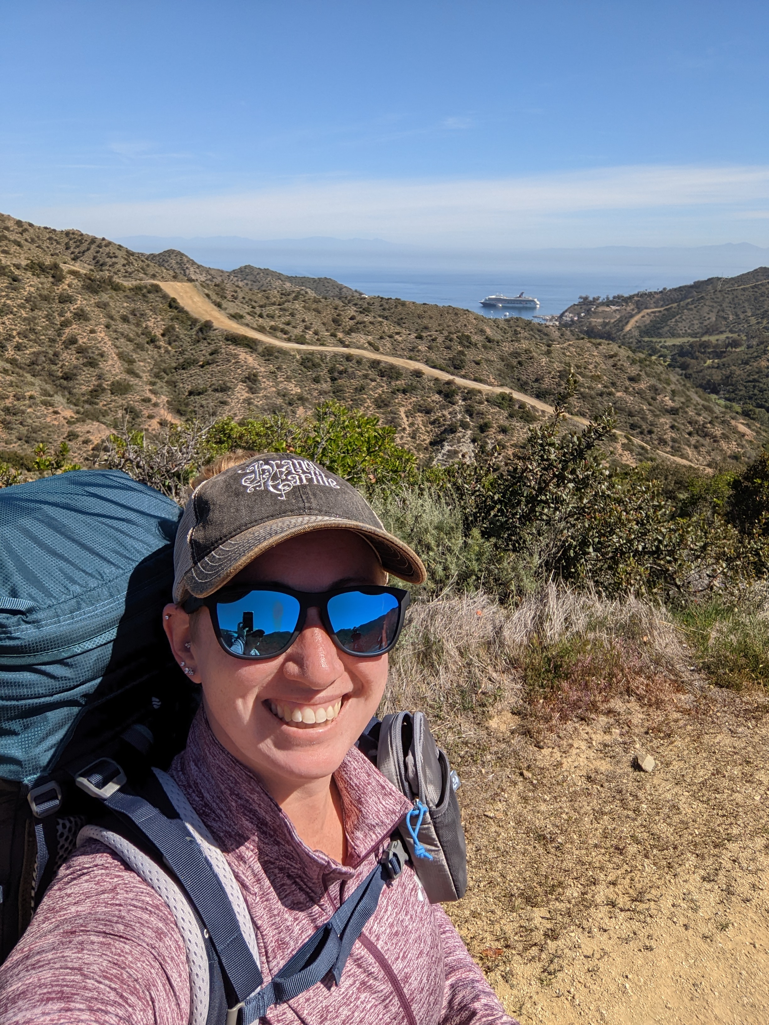Avalon and a cruise ship