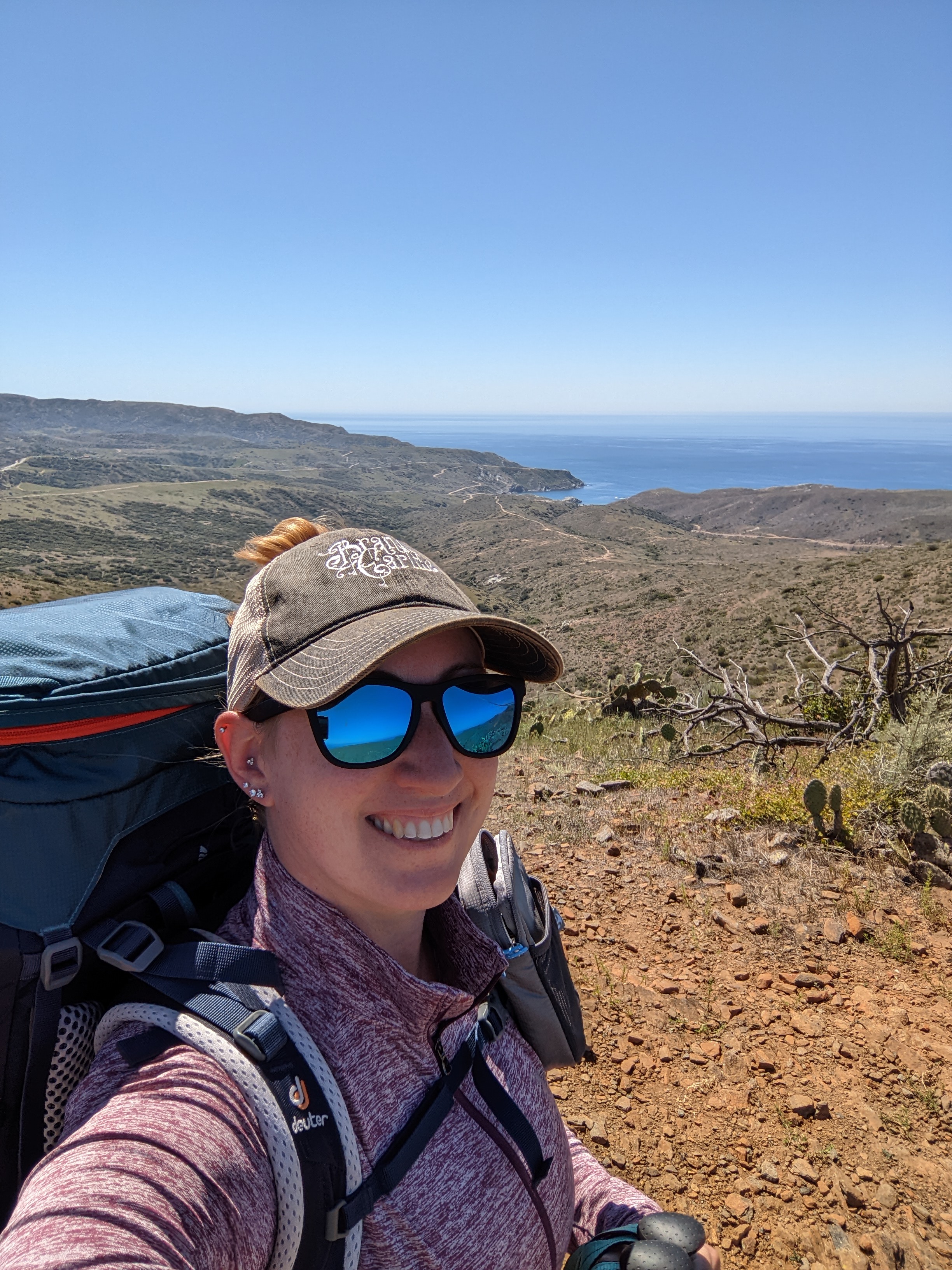 Jessica with Little Harbor in the background