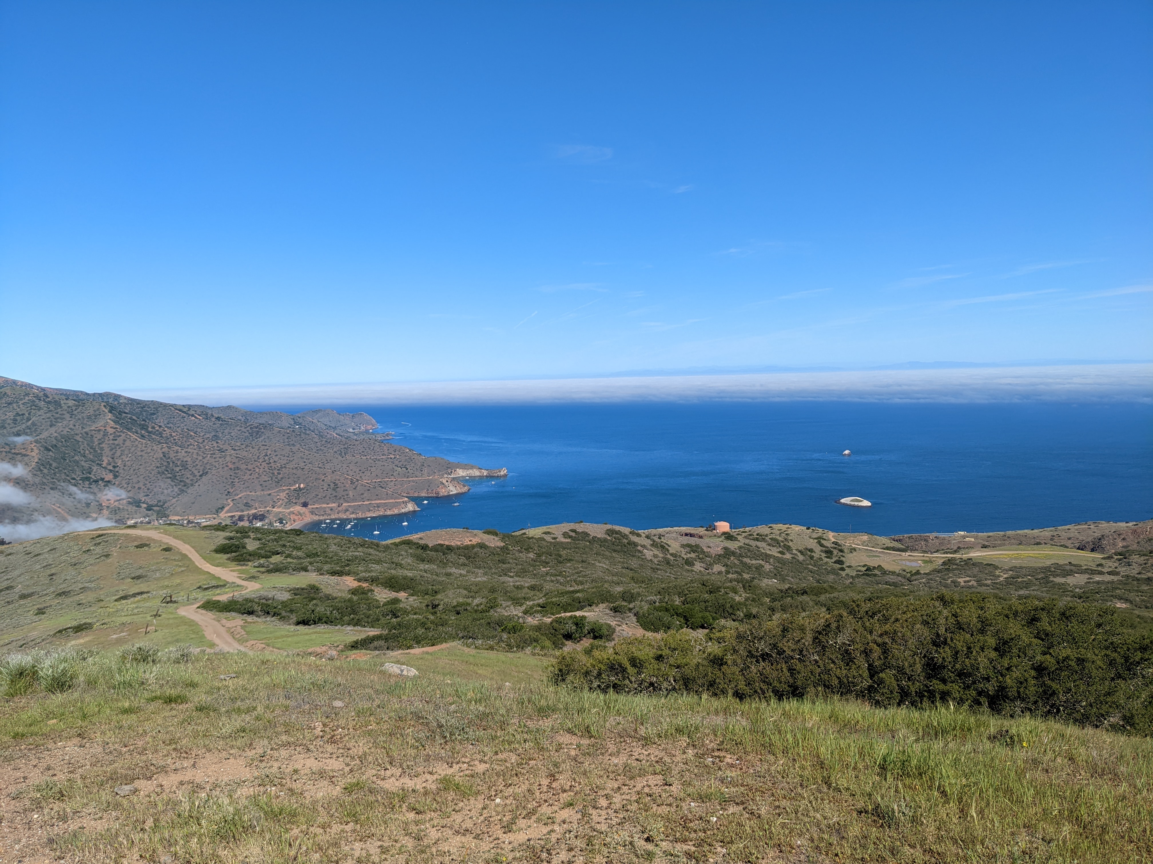 Looking down at Two Harbors