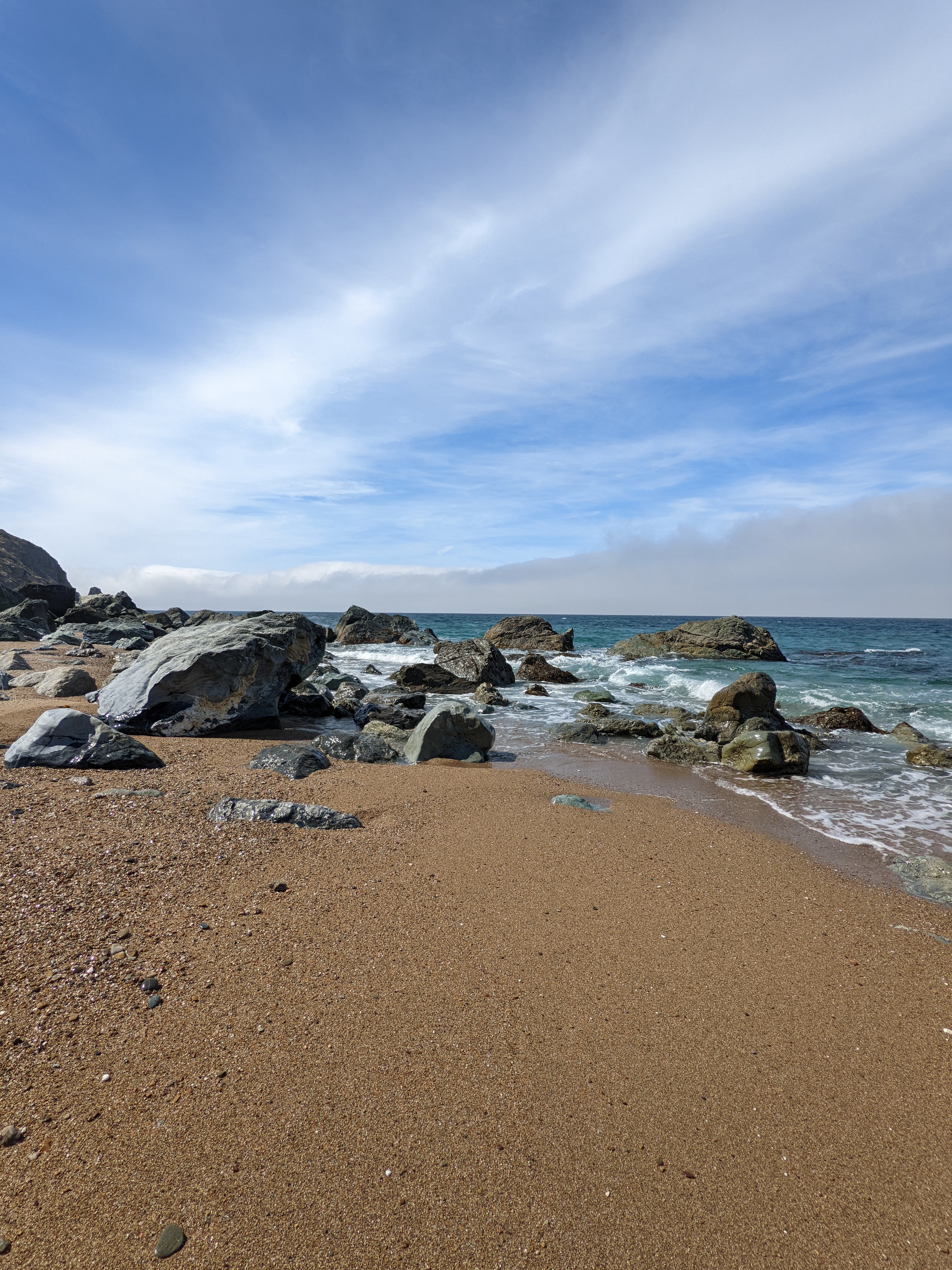Rocks on the beach at parsons landing